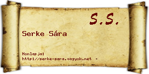 Serke Sára névjegykártya